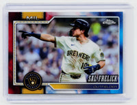 2026 Topps Chrome Sal Frelick #60 Milwaukee Brewers - front