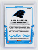 2024 Panini Donruss Optic Signature Series Dillon Johnson RC Autograph #SSH-DJN - back