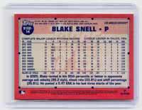 2026 Topps Chrome Baseball Blake Snell RayWave Refractor #14 Dodgers - back