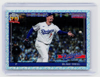 2026 Topps Chrome Baseball Blake Snell RayWave Refractor #14 Dodgers - front