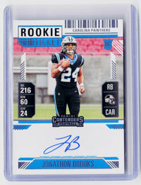 2024 Panini Contenders Rookie Ticket Variation Autograph Jonathan Brooks RC #114 - front