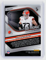 2025 Panini Prizm Black Football Joe Thomas Red #29 /199 Cleveland Browns - back