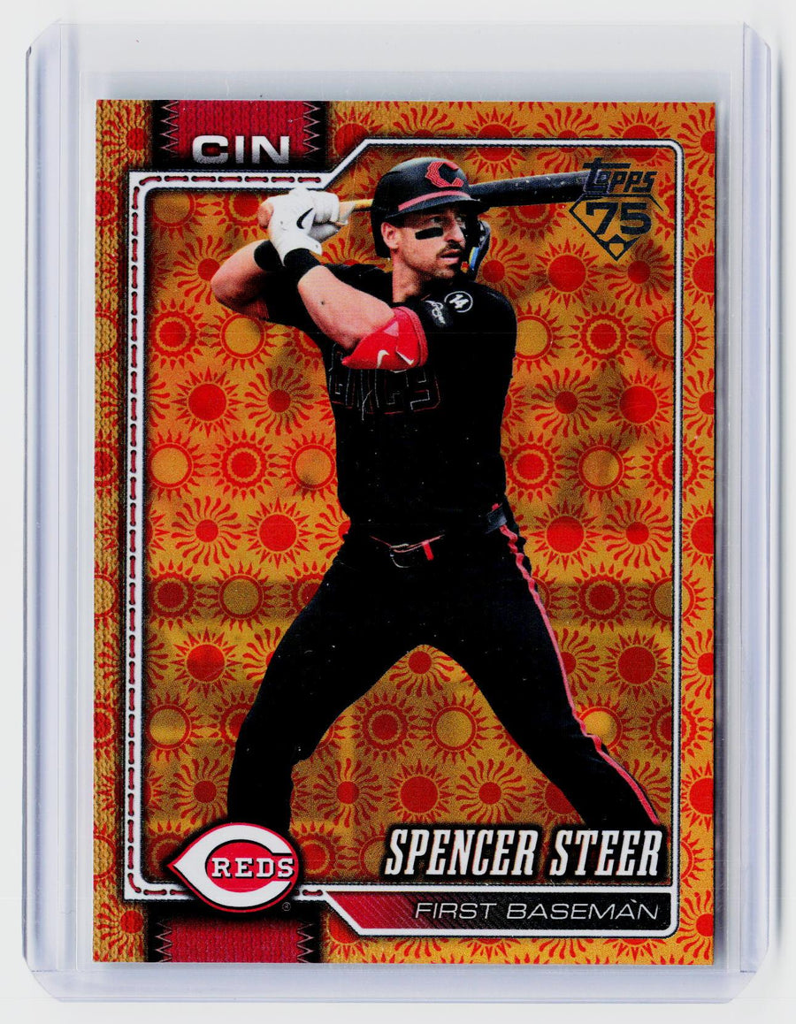 2026 Topps Series Two Spencer Steer Cincinnati Reds 75th Anniversary #365 - front