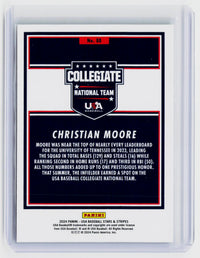 2024 Panini USA Baseball Stars & Stripes Christian Moore #88 Green - back