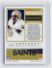 2025 Panini Score Football Dalton Hilliard New Orleans Saints #12 - back