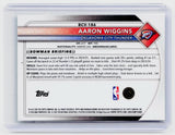 2025 Bowman Chrome Basketball Aaron Wiggins Green Refractor /99 BCV-186 - back
