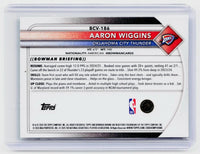 2025 Bowman Chrome Basketball Aaron Wiggins Green Refractor /99 BCV-186 - back