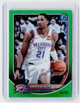 2025 Bowman Chrome Basketball Aaron Wiggins Green Refractor /99 BCV-186 - front