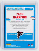 2023 Panini Donruss Rated Rookie Autographs Zach Harrison #306 - back