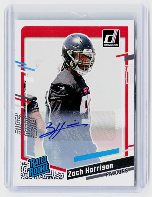 2023 Panini Donruss Rated Rookie Autographs Zach Harrison #306 - front