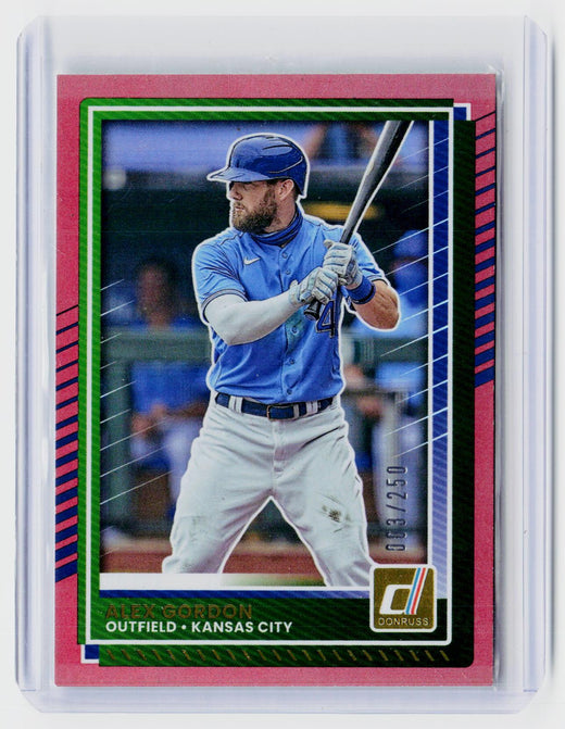 2025 Panini Donruss Alex Gordon Pink Parallel #16 /250 Kansas City Royals - front