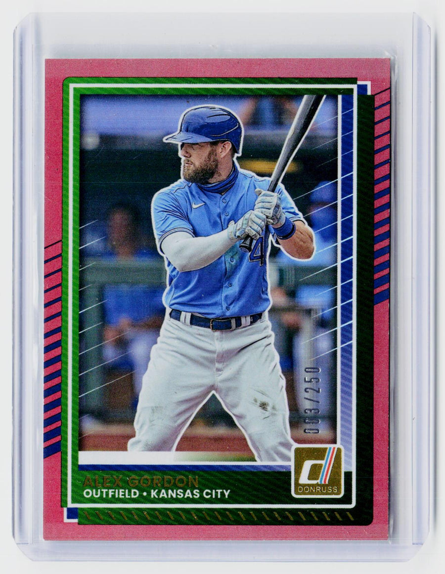 2025 Panini Donruss Alex Gordon Pink Parallel #16 /250 Kansas City Royals - front