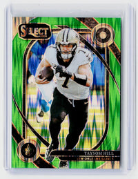 2024 Panini Select Football Taysom Hill Green Prizm Club Level #295 /499 - front