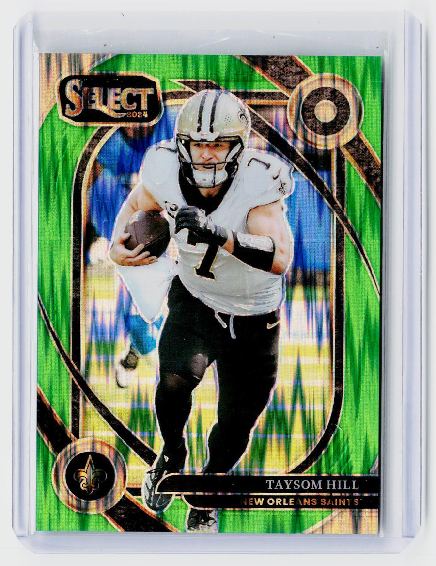 2024 Panini Select Football Taysom Hill Green Prizm Club Level #295 /499 - front