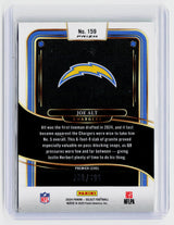 2024 Panini Select Football Joe Alt Premier Level Green Prizm Rookie Card #159 /499 - back