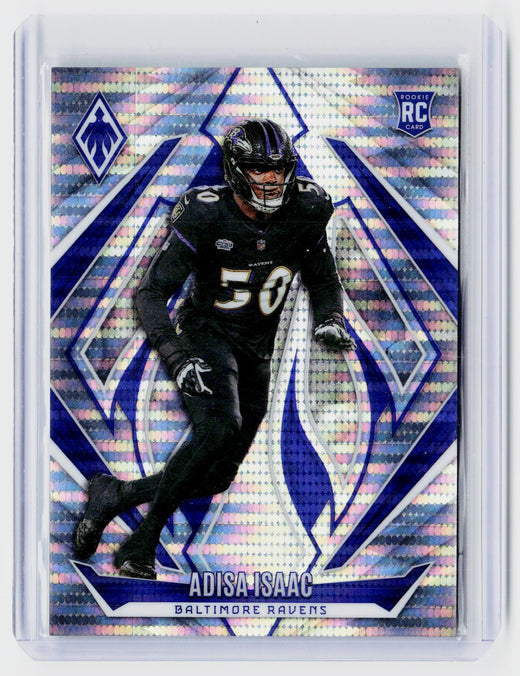 2024 Panini Phoenix Football Adisa Isaac Rookie Card #152 Baltimore Ravens 47/200 - front