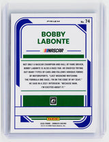 2026 Panini Donruss Racing Bobby Labonte Prizm #74 - back