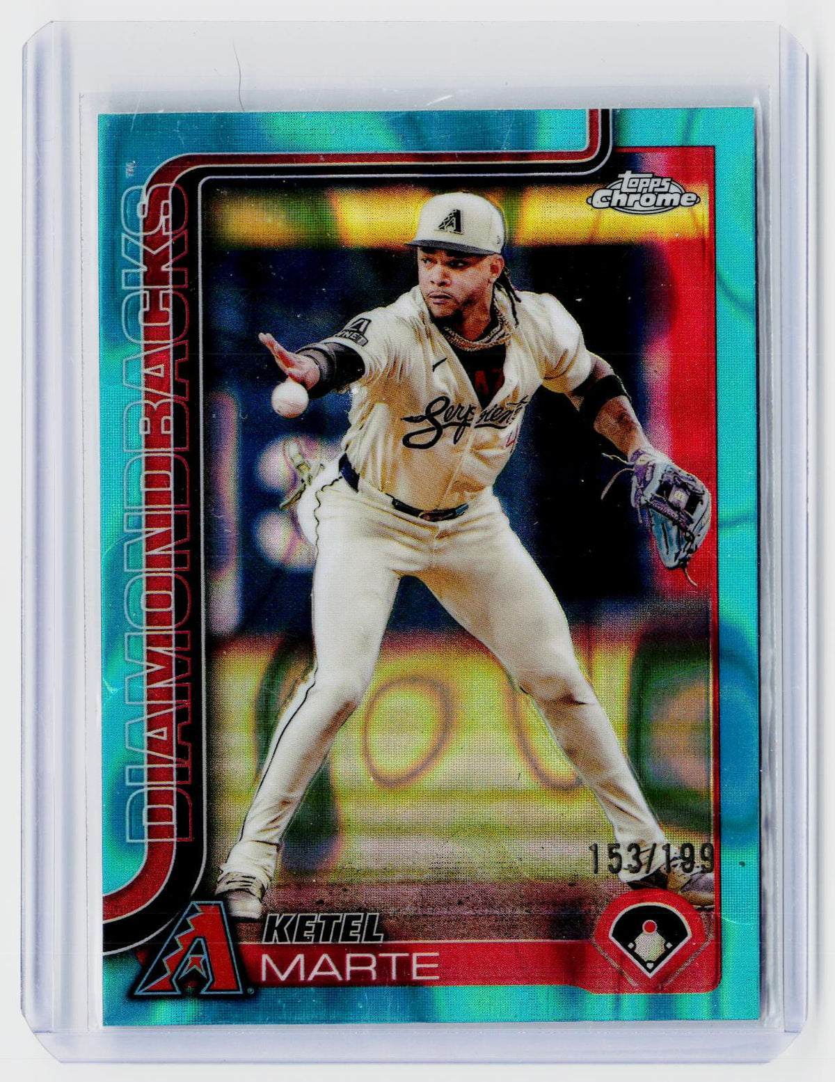 2025 Topps Chrome Ketel Marte Aqua Refractor #272 /199 - front