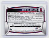 2023 Bowman Chrome Cosmic Refractor #51 Shohei Ohtani Los Angeles Angels - back