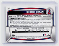 2023 Bowman Chrome Cosmic Refractor #51 Shohei Ohtani Los Angeles Angels - back