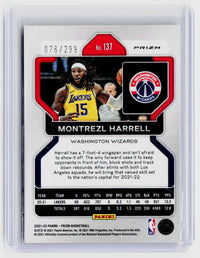 2021-22 Panini Prizm Montrezl Harrell Red #137 /299 Washington Wizards - back