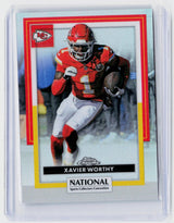 2025 Topps Chrome National Convention Xavier Worthy Kansas City Chiefs NFL-13 - front