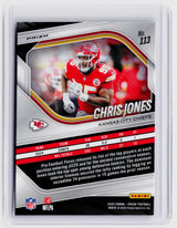 2025 Panini Prizm Football Chris Jones Red Disco Prizm #113 Kansas City Chiefs - back