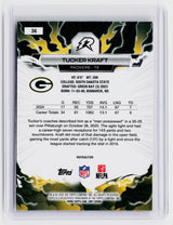 2026 Topps Ripped Football Refractor #36 Tucker Kraft Green Bay Packers - back