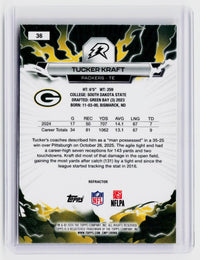 2026 Topps Ripped Football Refractor #36 Tucker Kraft Green Bay Packers - back