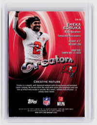 2025 Topps Finest Crusade Rookies Emeka Egbuka CR-28 Tampa Bay Buccaneers Rookie Card - back