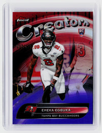 2025 Topps Finest Crusade Rookies Emeka Egbuka CR-28 Tampa Bay Buccaneers Rookie Card - front