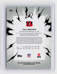 2025 Topps Rookie Rush Tahj Brooks RC #119 /250 Cincinnati Bengals - back
