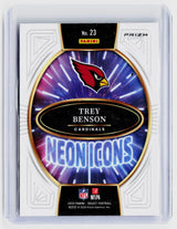 2024 Panini Select Football Trey Benson Premier Level Rookies RC #23 Arizona Cardinals - back