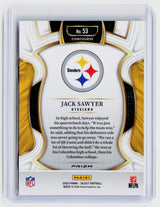 2025 Panini Select Football Jack Sawyer Rookie Concourse #53 Pittsburgh Steelers - back