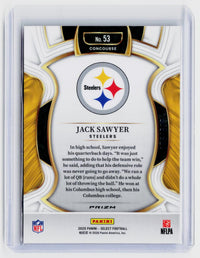 2025 Panini Select Football Jack Sawyer Rookie Concourse #53 Pittsburgh Steelers - back