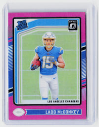 2024 Panini Donruss Optic Rated Rookie Pink Ladd McConkey Los Angeles Chargers - front