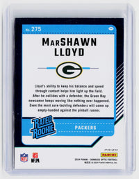 2024 Panini Donruss Optic Football MarShawn Lloyd Rated Rookie #275 - back