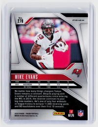 2024 Panini Prizm Football Mike Evans Red White and Blue Prizm #270 Tampa Bay Buccaneers - back