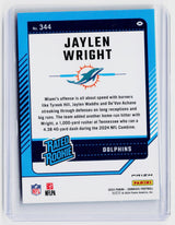 2024 Panini Donruss Football Rated Rookie Jaylen Wright #344 Miami Dolphins - back