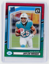 2024 Panini Donruss Football Rated Rookie Jaylen Wright #344 Miami Dolphins - front