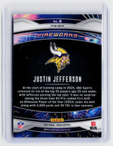 2024 Panini Prizm Football Fireworks #8 Justin Jefferson - back