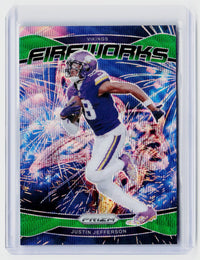 2024 Panini Prizm Football Fireworks #8 Justin Jefferson - front