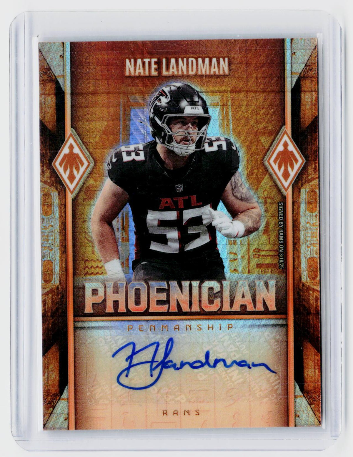 2025 Panini Phoenix Phoenician Penmanship Nate Landman Autograph /199 #PHP-NLN - front