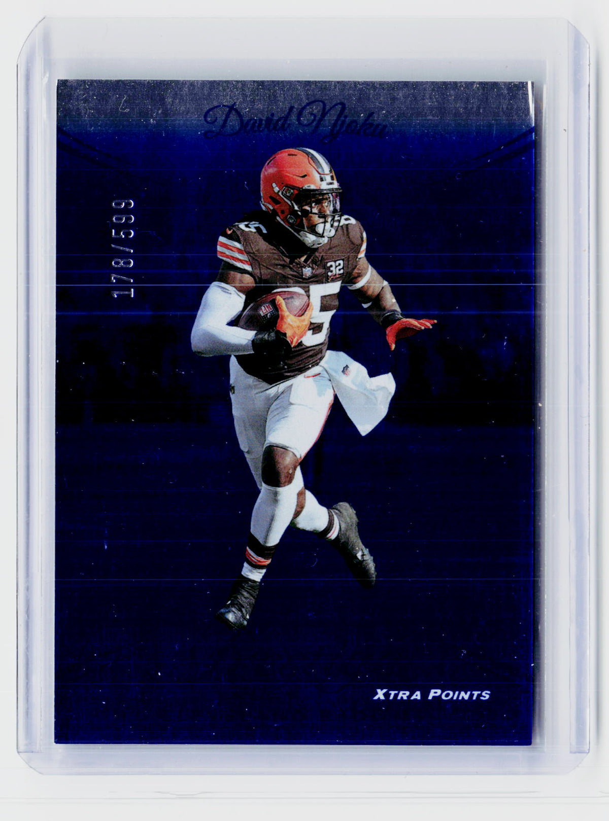 2024 Panini Prestige Xtra Points Blue David Njoku #70 /599 - front