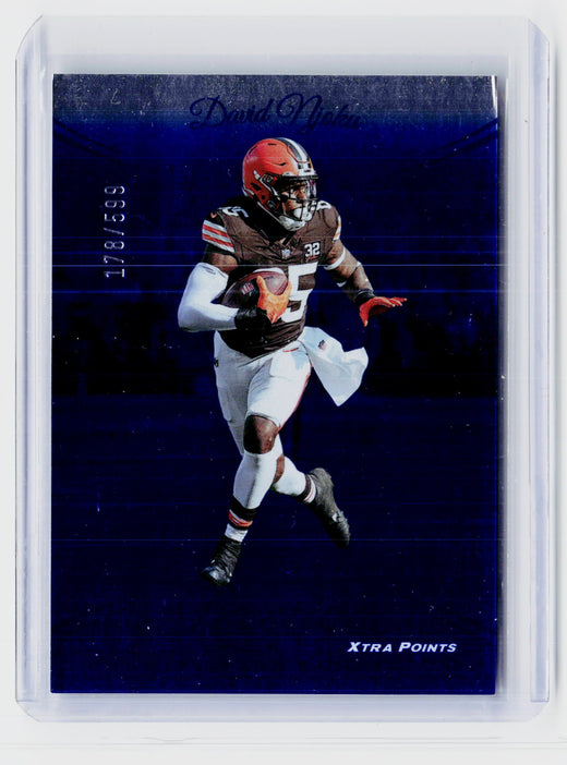 2024 Panini Prestige Xtra Points Blue David Njoku #70 /599 - front