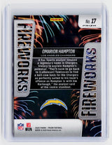 2025 Panini Prizm Football Omarrion Hampton Green Prizm Rookie Card #17 - back