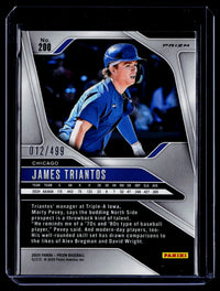 2025 Panini Prizm Baseball James Triantos #200 Pulsar Prizm 012/499 - back
