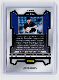 2024 Panini Prizm Baseball Drue Hackenberg #234 Purple Prizm /99 - back