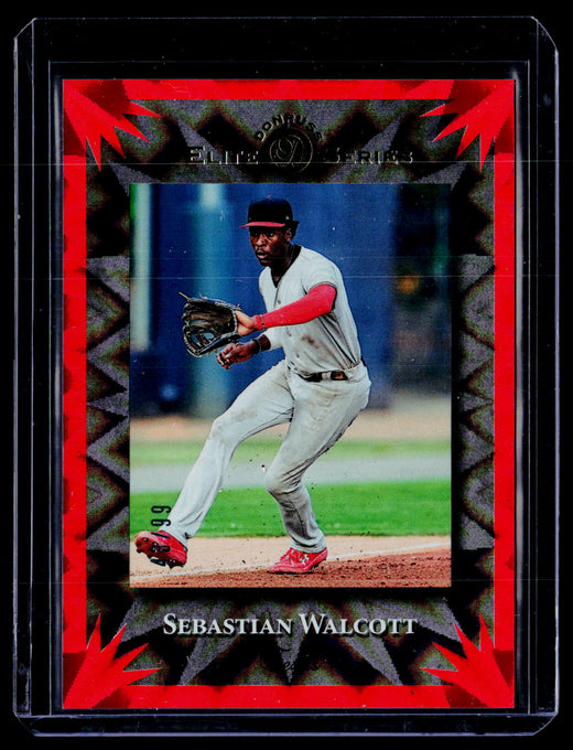2025 Panini Donruss Elite Series Sebastian Walcott Red Xplosion #10 /99 - front