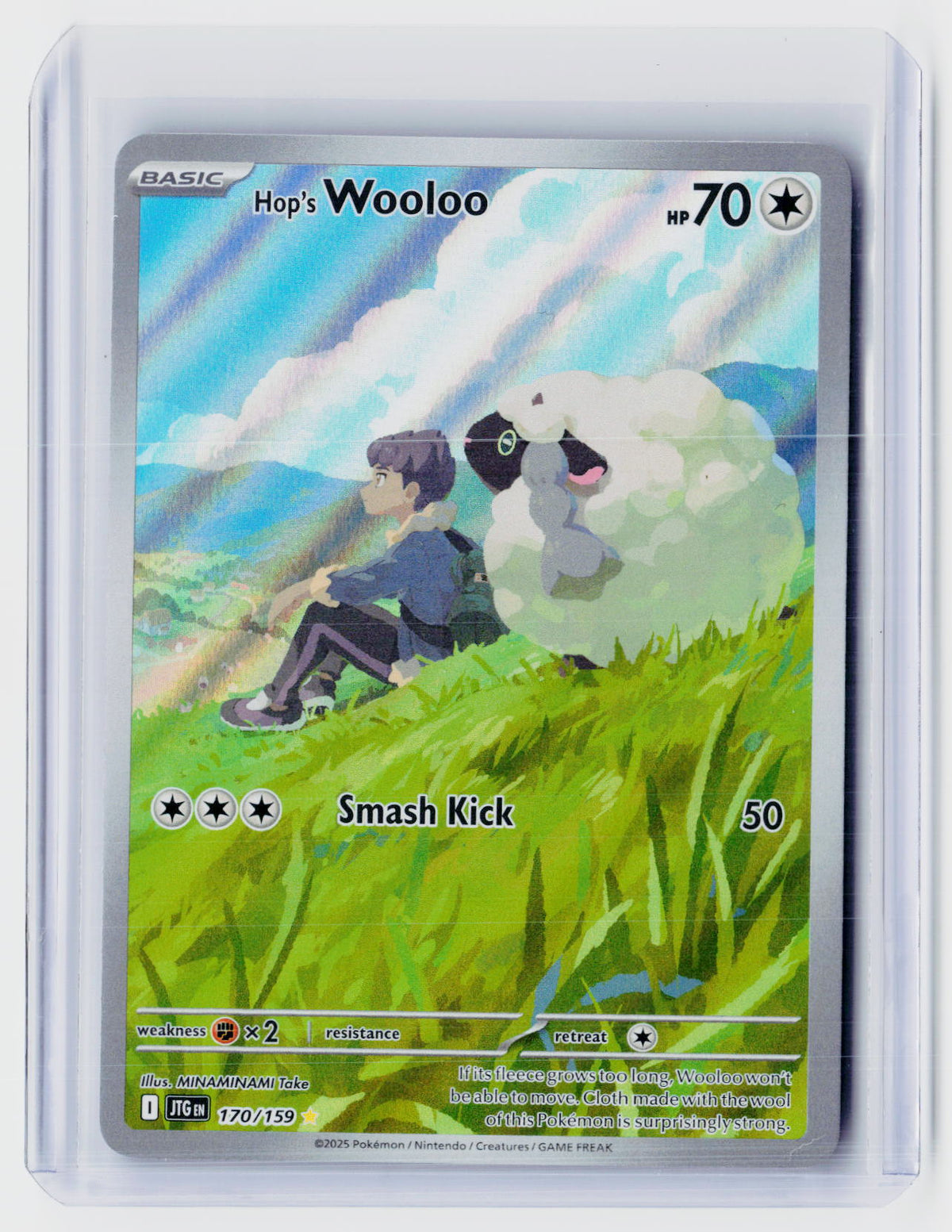 2025 Pokémon Journey Together Hop's Wooloo Illustration Rare 170/159 - front